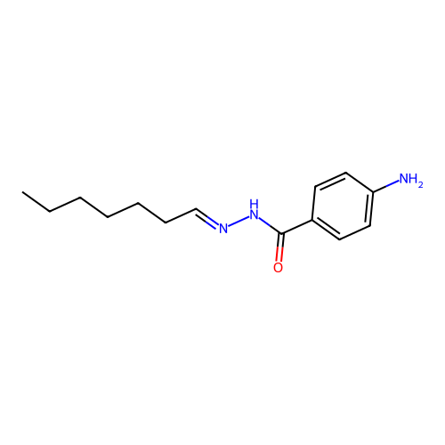 4-amino-N-(heptylideneamino)benzamide structure