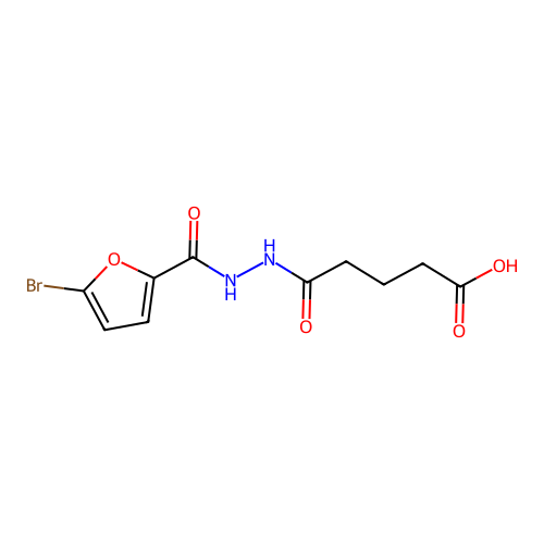 4-{N-[(5-bromo-2-furyl)carbonylamino]carbamoyl}butanoic acid structure