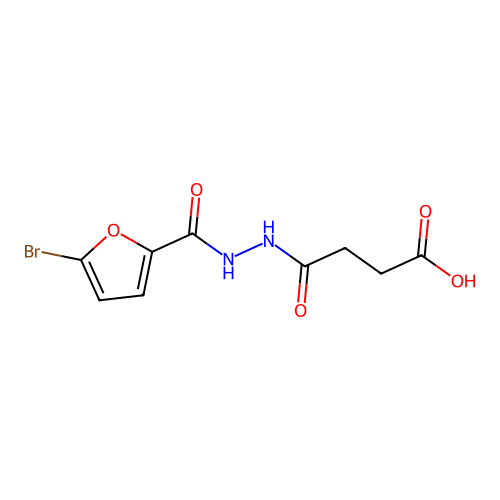 4-[2-(5-Bromo-2-furoyl)hydrazino]-4-oxobutanoic acid structure
