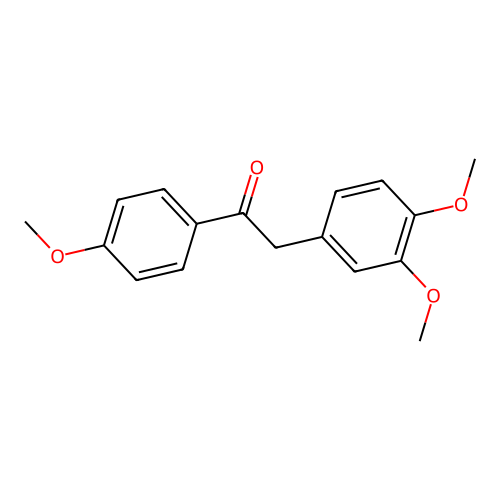 2-(3,4-Dimethoxyphenyl)-1-(4-methoxyphenyl)ethanone structure