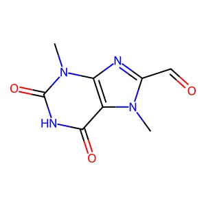 2,3,6,7-Tetrahydro-3,7-dimethyl-2,6-dioxo-1H-purine-8-carboxaldehyde structure