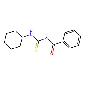 Benzamide, N-[(cyclohexylamino)thioxomethyl]- structure