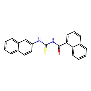 N-(naphthalen-2-ylcarbamothioyl)naphthalene-1-carboxamide structure