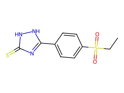 1H-1,2,4-Triazole-3-thiol, 5-((p-ethylsulfonyl)phenyl)- structure