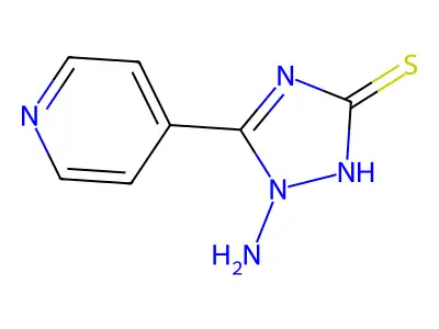 1H-1,2,4-Triazole-3-thiol, 1-amino-5-(4-pyridyl)- structure