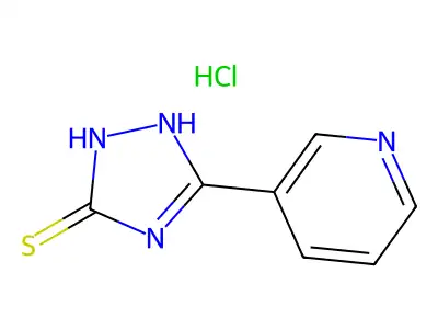 1H-1,2,4-Triazole-3-thiol, 5-(3-pyridyl)-, hydrochloride structure