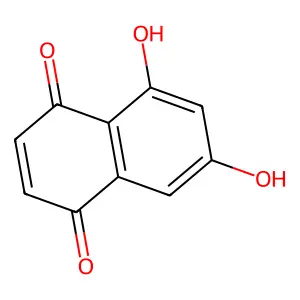 5,7-Dihydroxy-1,4-naphthalenedione structure