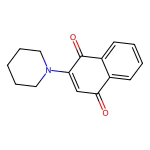 1,4-Naphthalenedione, 2-(1-piperidinyl)- structure