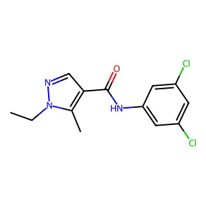 N-(3,5-dichlorophenyl)-1-ethyl-5-methyl-1H-pyrazole-4-carboxamide structure