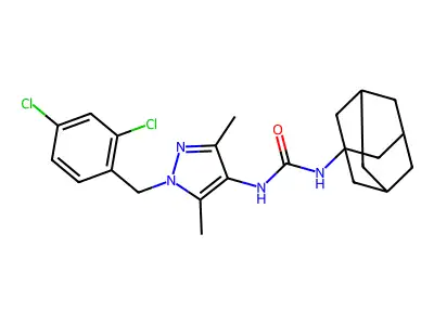 1-(1-Adamantyl)-3-[1-[(2,4-dichlorophenyl)methyl]-3,5-dimethylpyrazol-4-yl]urea structure