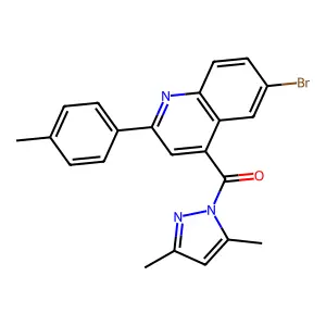 [6-Bromo-2-(4-methylphenyl)quinolin-4-yl]-(3,5-dimethylpyrazol-1-yl)methanone structure