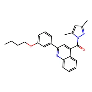 [2-(3-Butoxyphenyl)quinolin-4-yl]-(3,5-dimethylpyrazol-1-yl)methanone structure