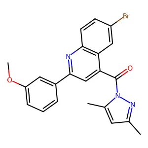 [6-Bromo-2-(3-methoxyphenyl)quinolin-4-yl]-(3,5-dimethylpyrazol-1-yl)methanone structure