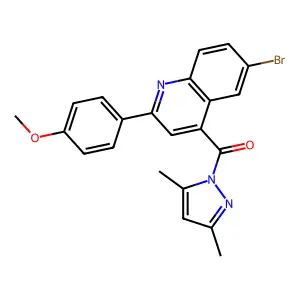 [6-Bromo-2-(4-methoxyphenyl)quinolin-4-yl]-(3,5-dimethylpyrazol-1-yl)methanone structure