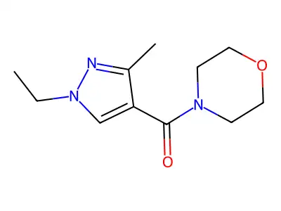 Morpholine, 4-[(1-ethyl-3-methyl-1H-pyrazol-4-yl)carbonyl]-(9CI) structure