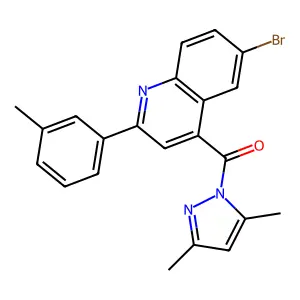[6-Bromo-2-(3-methylphenyl)quinolin-4-yl]-(3,5-dimethylpyrazol-1-yl)methanone structure