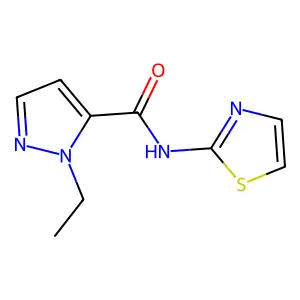 1-乙基-N-(噻唑-2-基)-1H-吡唑-5-甲酰胺 structure
