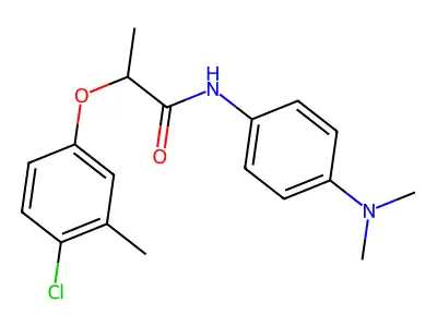 2-(4-chloro-3-methylphenoxy)-N-[4-(dimethylamino)phenyl]propanamide structure
