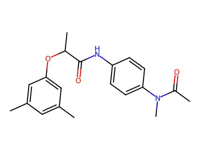 N-{4-[acetyl(methyl)amino]phenyl}-2-(3,5-dimethylphenoxy)propanamide structure