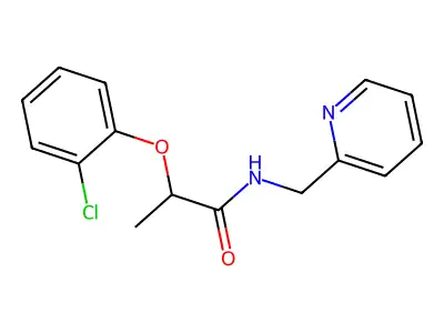 2-(2-chlorophenoxy)-N-(pyridin-2-ylmethyl)propanamide structure