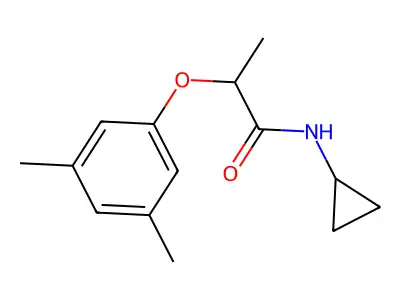 N-cyclopropyl-2-(3,5-dimethylphenoxy)propanamide structure