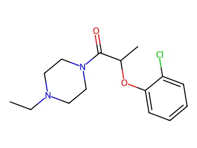 2-(2-Chlorophenoxy)-1-(4-ethylpiperazin-1-yl)propan-1-one structure