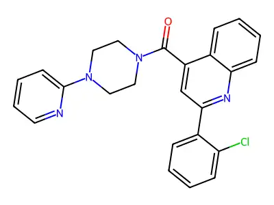 [2-(2-Chlorophenyl)-4-quinolyl][4-(2-pyridyl)piperazino]methanone structure