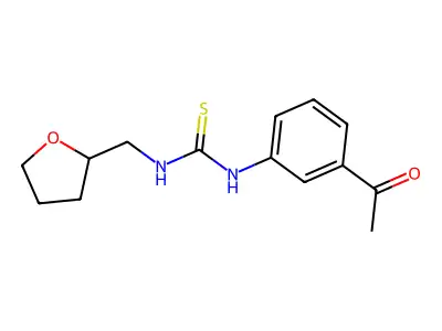 1-(3-Acetylphenyl)-3-(oxolan-2-ylmethyl)thiourea structure
