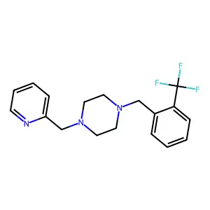 1-(Pyridin-2-ylmethyl)-4-[2-(trifluoromethyl)benzyl]piperazine structure
