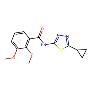 N-(5-cyclopropyl-1,3,4-thiadiazol-2-yl)-2,3-dimethoxybenzamide structure