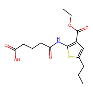 5-[(3-Ethoxycarbonyl-5-propylthiophen-2-yl)amino]-5-oxopentanoic acid structure