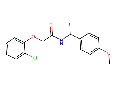 2-(2-chlorophenoxy)-N-[1-(4-methoxyphenyl)ethyl]acetamide structure