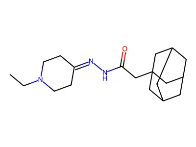 2-(1-adamantyl)-N'-(1-ethyl-4-piperidinylidene)acetohydrazide structure