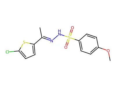 N'-[1-(5-chloro-2-thienyl)ethylidene]-4-methoxybenzenesulfonohydrazide structure