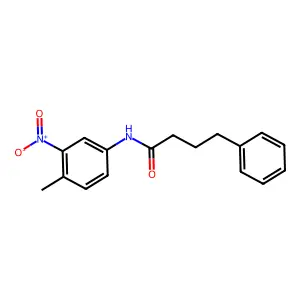 N-(4-methyl-3-nitrophenyl)-4-phenylbutanamide structure