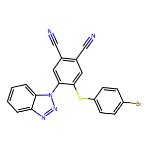 4-(Benzotriazol-1-yl)-5-(4-bromophenyl)sulfanylbenzene-1,2-dicarbonitrile structure