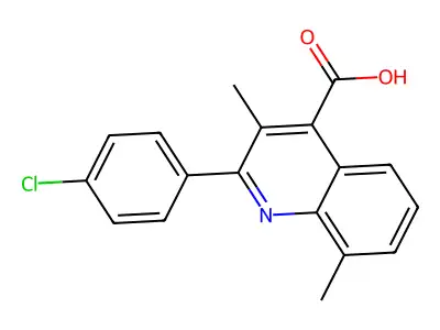 2-(4-Chlorophenyl)-3,8-dimethylquinoline-4-carboxylic acid structure