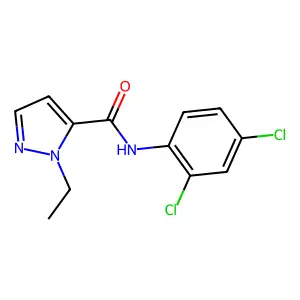 N-(2,4-dichlorophenyl)-1-ethyl-1H-pyrazole-5-carboxamide structure