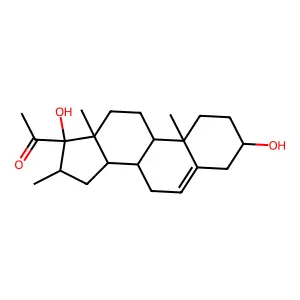 3beta,17-Dihydroxy-16alpha-methylpregn-5-en-20-one structure