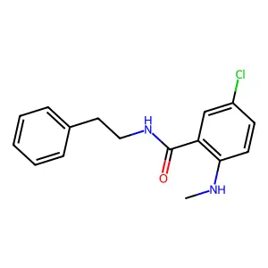 5-Chloro-2-(methylamino)-N-(2-phenylethyl)benzamide structure