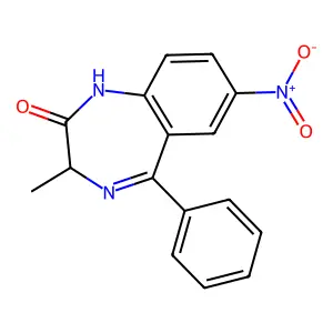 1H-1,4-Benzodiazepin-2(3H)-one, 3-methyl-5-phenyl-7-nitro- structure