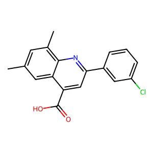 2-(3-Chlorophenyl)-6,8-dimethylquinoline-4-carboxylic acid structure