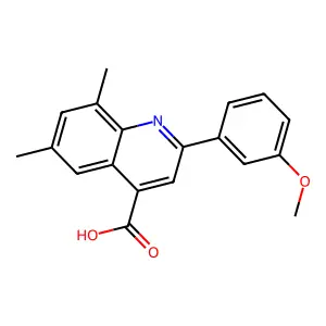 2-(3-Methoxyphenyl)-6,8-dimethylquinoline-4-carboxylic acid structure