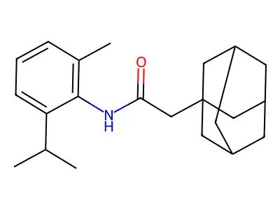 2-(1-adamantyl)-N-(2-methyl-6-propan-2-ylphenyl)acetamide structure