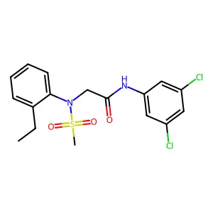 N-(3,5-Dichlorophenyl)-2-(N-(2-ethylphenyl)methylsulfonamido)acetamide structure