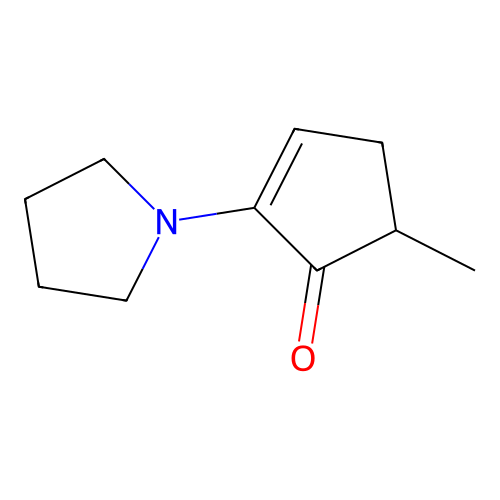 5-Methyl-2-(1-pyrrolidinyl)-2-cyclopenten-1-one structure