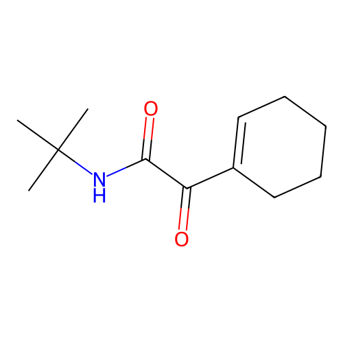 1-Cyclohexene-1-glyoxylamide, N-tert-butyl- structure