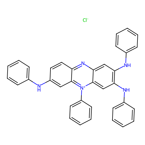 5-Phenyl-2,3,7-tris(phenylamino)phenazinium chloride structure