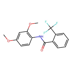 N-(2,4-dimethoxyphenyl)-2-(trifluoromethyl)benzamide structure