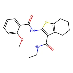 N-ET-2-((2-Meo-benzoyl)amino)-4,5,6,7-tetrahydro-1-benzothiophene-3-carboxamide structure